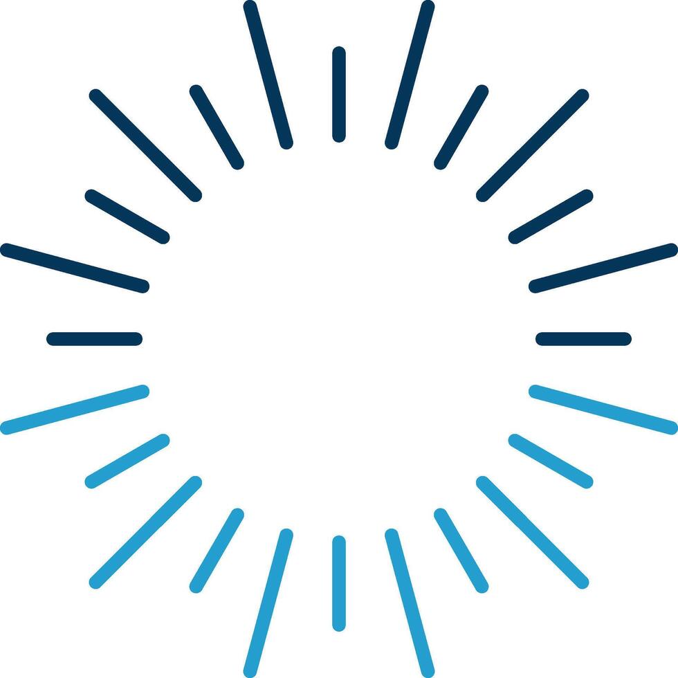 Fireworks Line Blue Two Color Icon vector