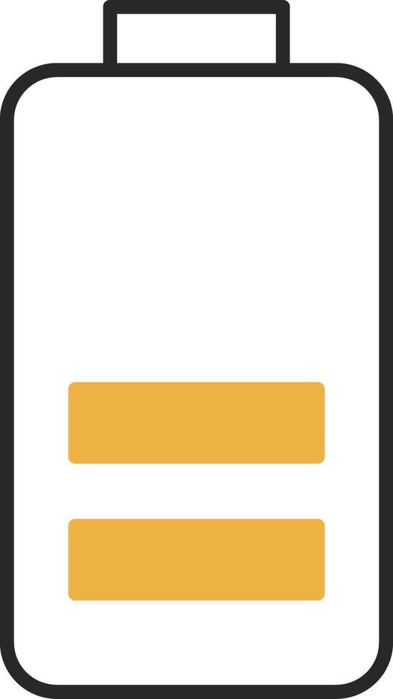 Battery Skined Filled Icon vector