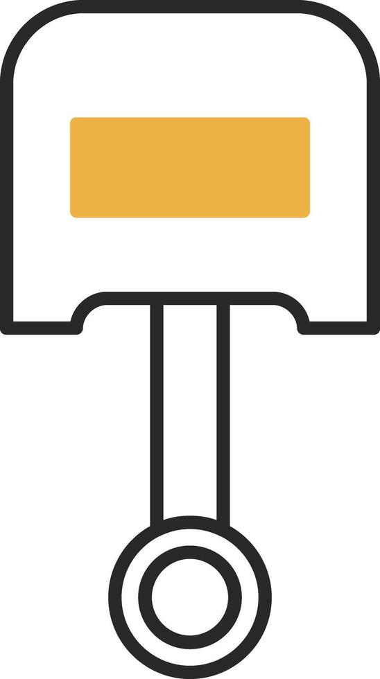 Piston Skined Filled Icon vector