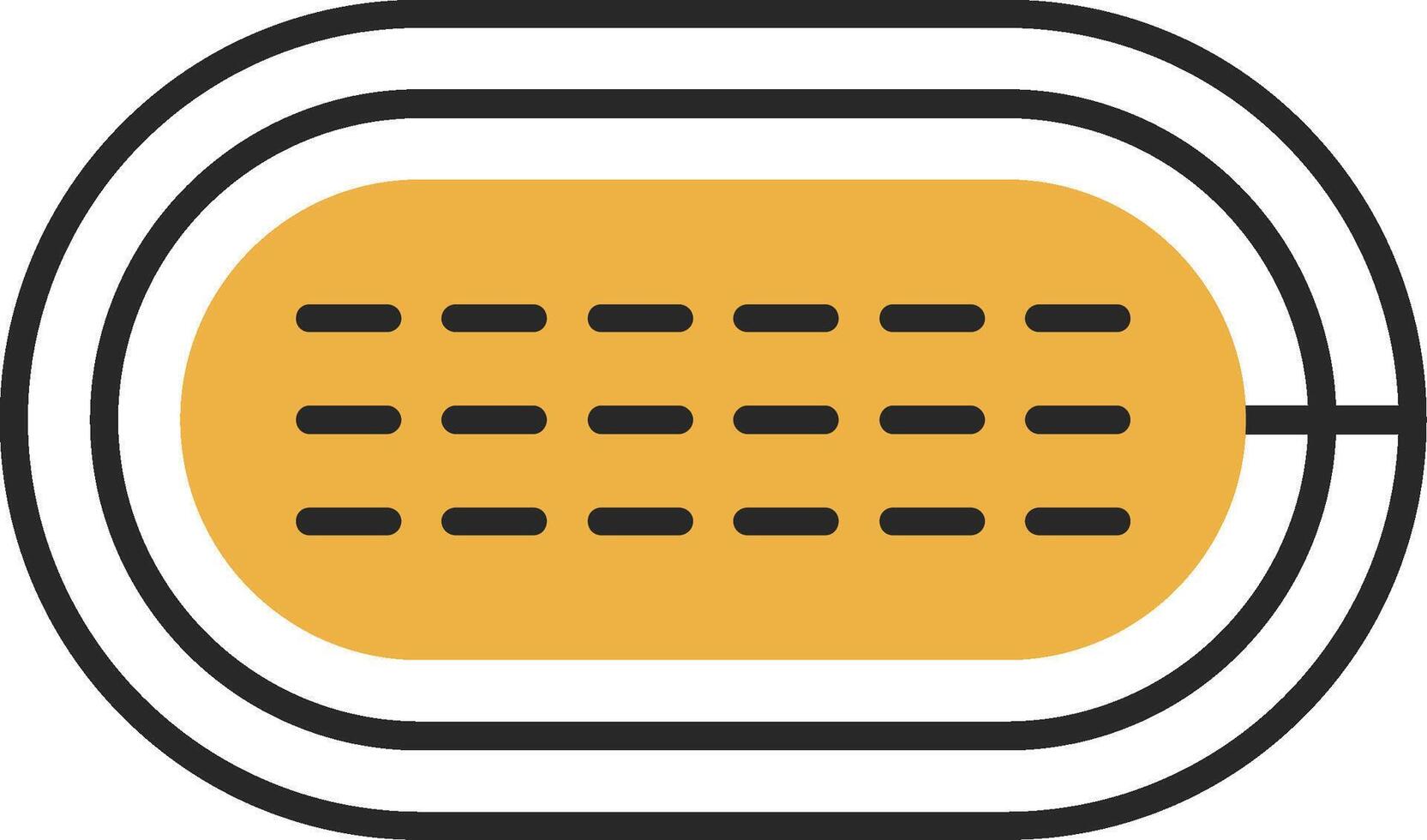 Running Track Skined Filled Icon vector