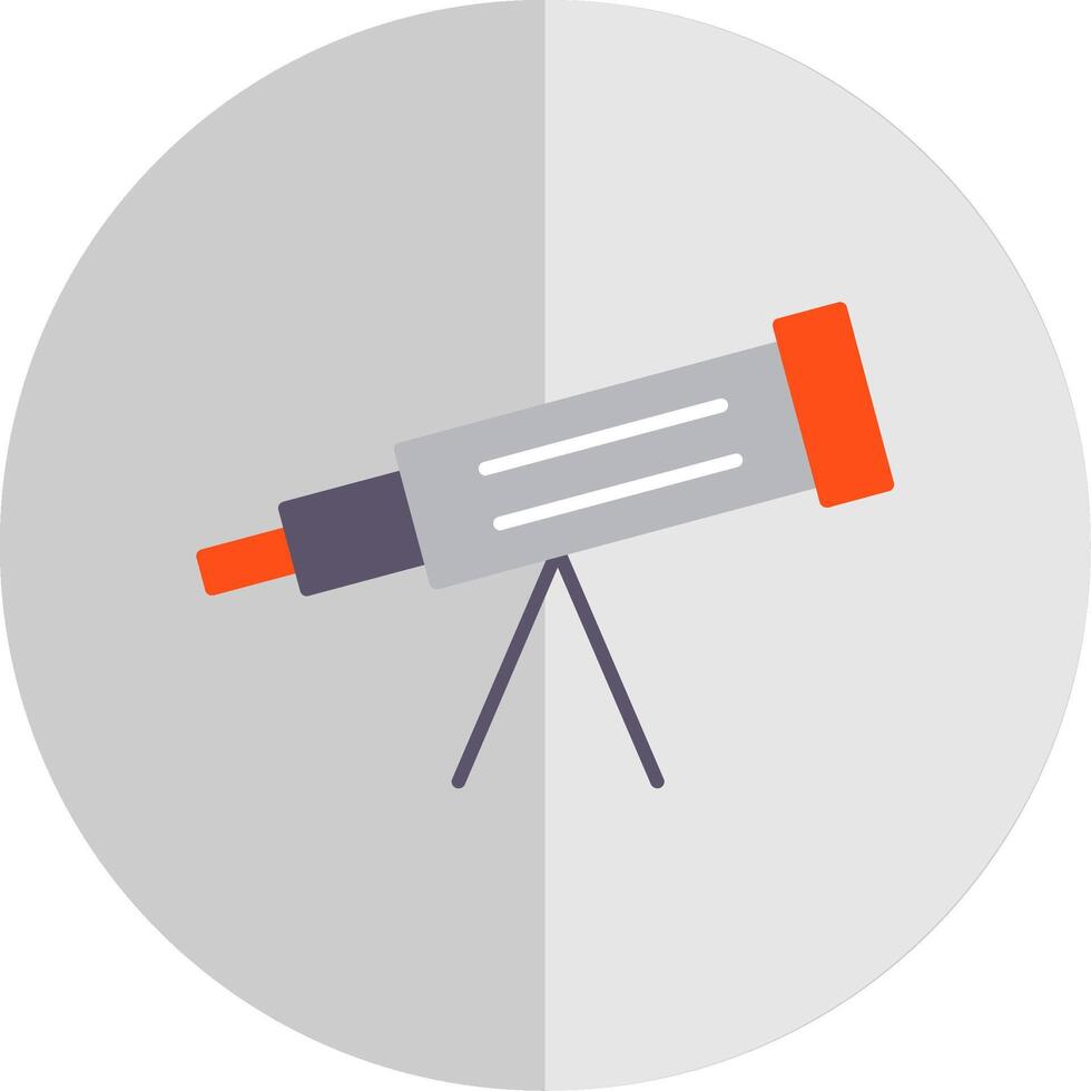 Telescope Flat Scale Icon vector