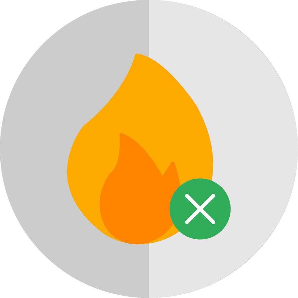 No Fire Flat Scale Icon vector