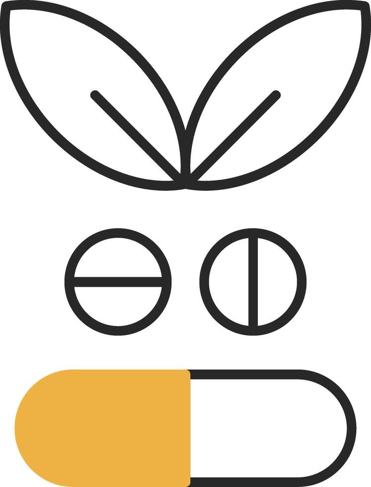 Vitamins Skined Filled Icon vector