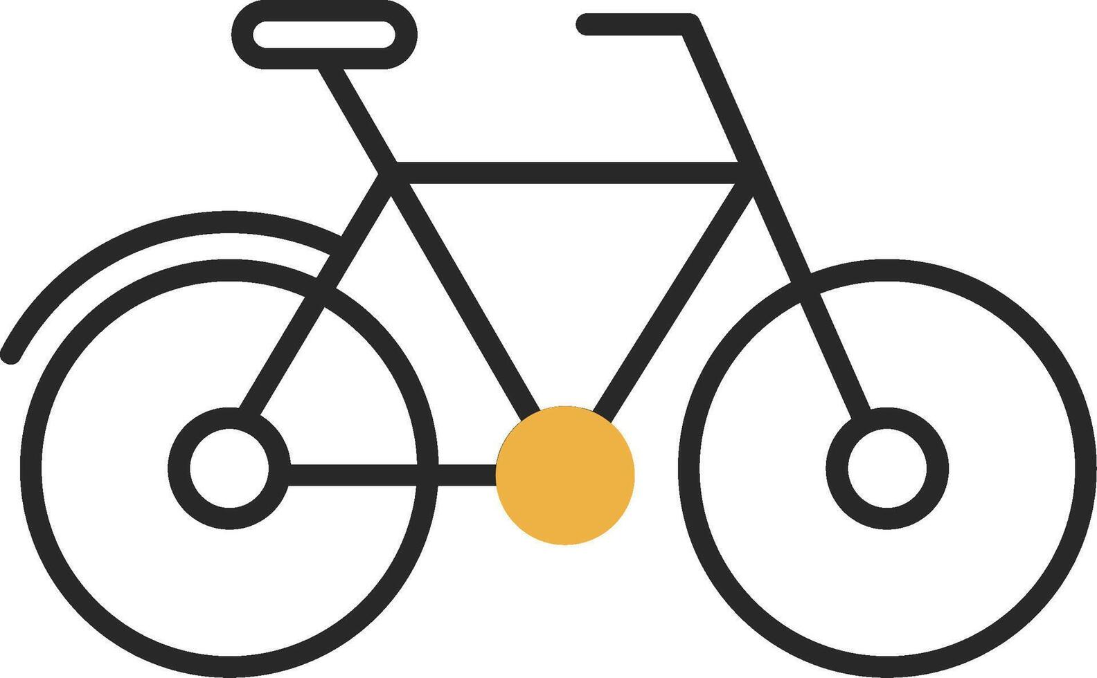 bicicleta desollado lleno icono vector