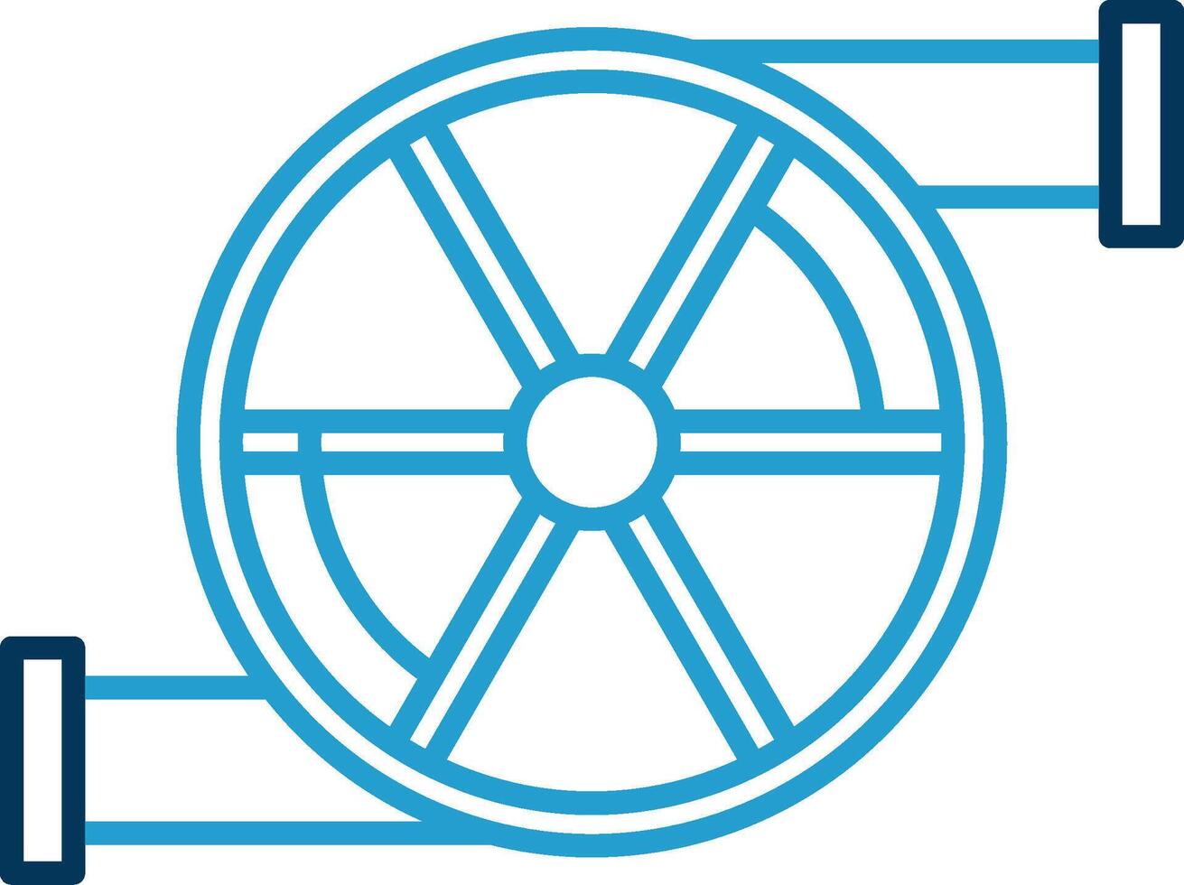 Turbo Line Blue Two Color Icon vector