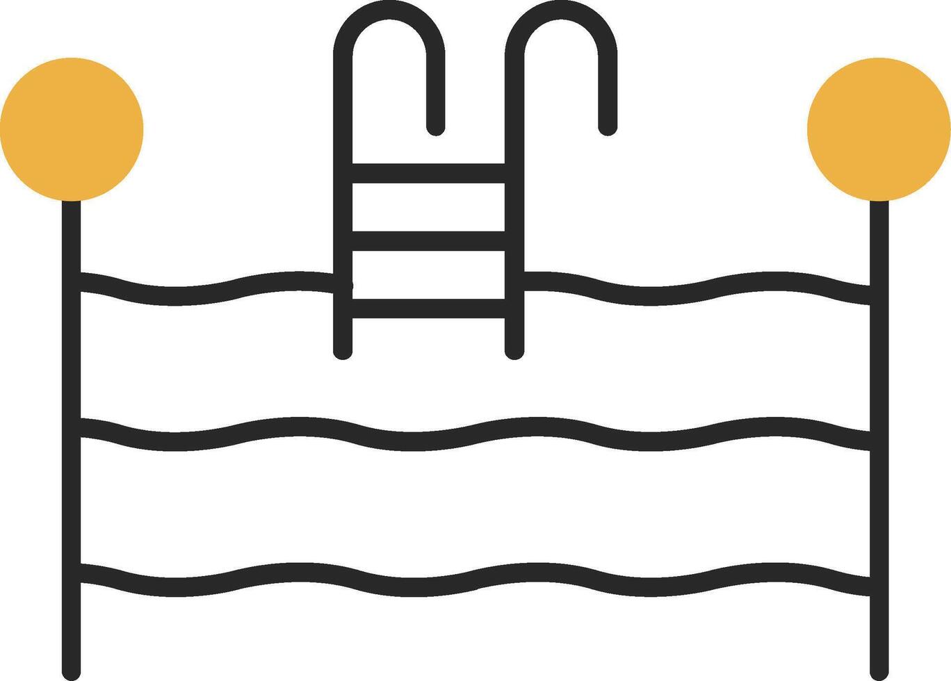 Swimming Pool Skined Filled Icon vector