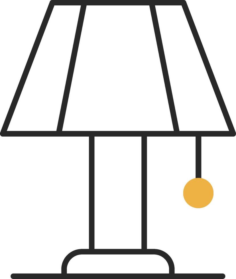 Table Lamp Skined Filled Icon vector