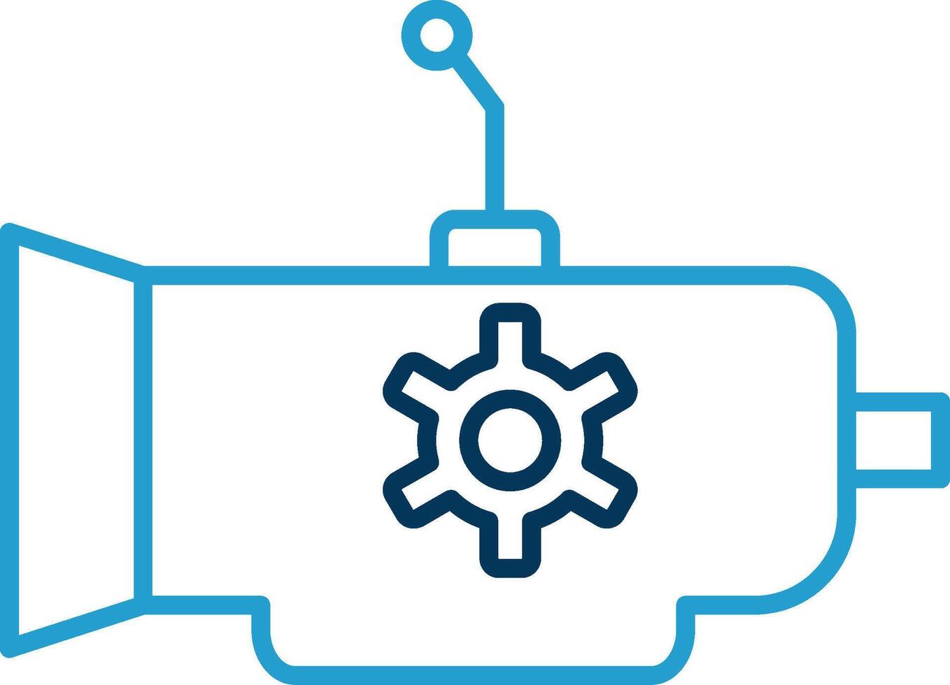 Gearbox Line Blue Two Color Icon vector