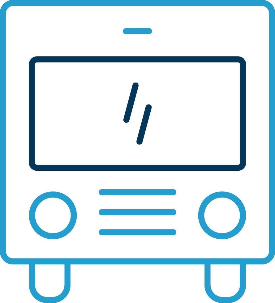 Coach Line Blue Two Color Icon vector