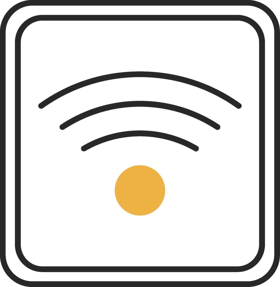 Wifi Skined Filled Icon vector