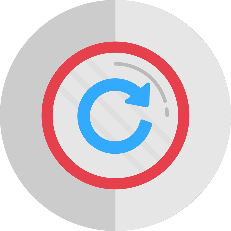 Reload Flat Scale Icon vector