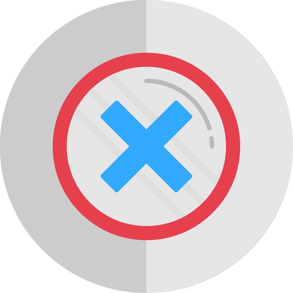 Cancel Flat Scale Icon vector