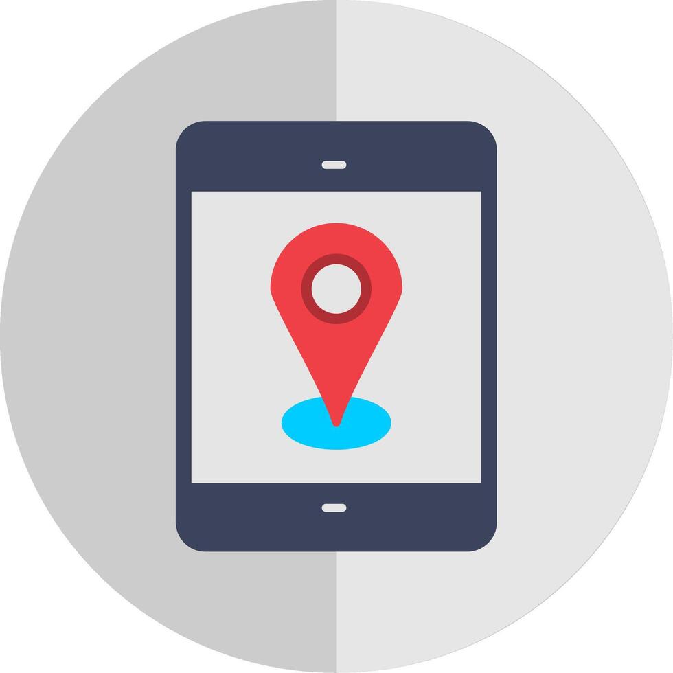 Mobile Gps Flat Scale Icon vector