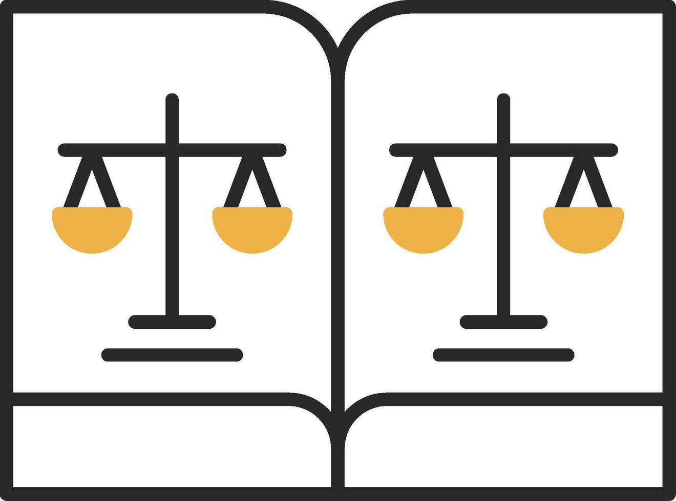Rules Skined Filled Icon vector