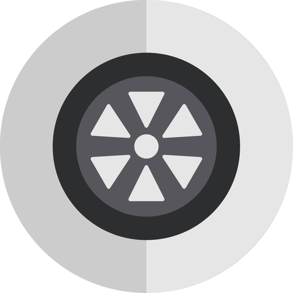 Wheel Flat Scale Icon vector