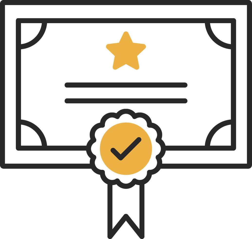 Qualify Skined Filled Icon vector