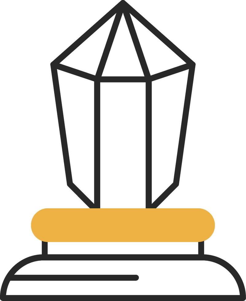 Crystal Skined Filled Icon vector