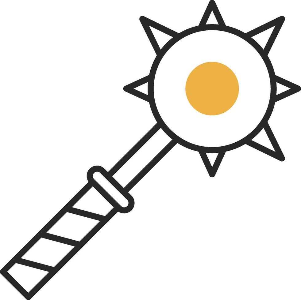 Mace Skined Filled Icon vector