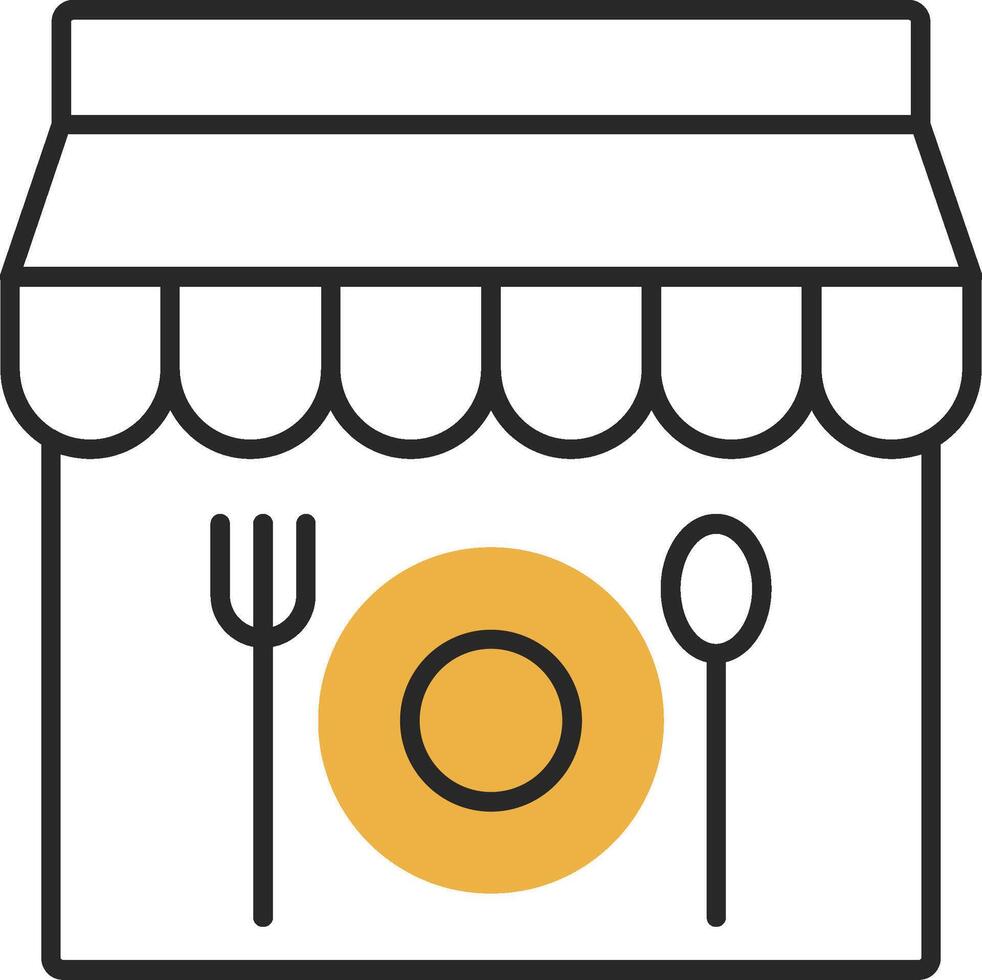 Restaurant Skined Filled Icon vector