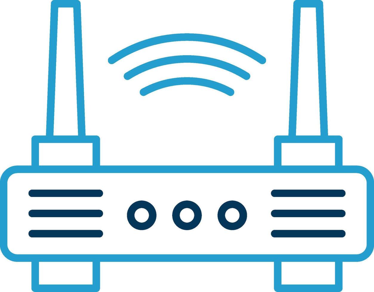 Wifi Router Line Blue Two Color Icon vector