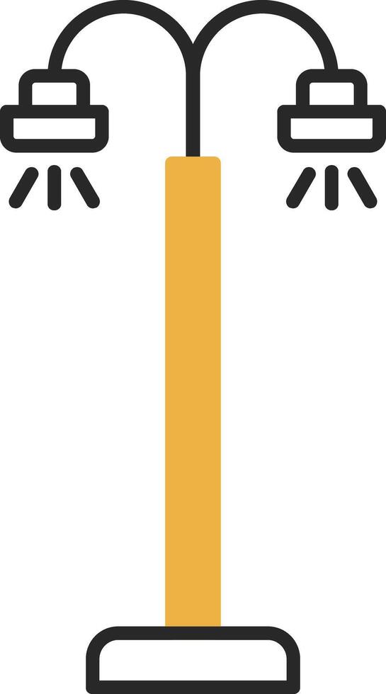 Street Lamp Skined Filled Icon vector