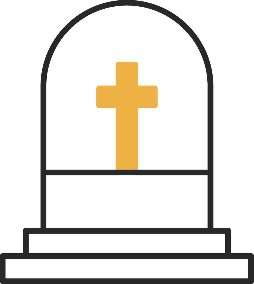 Grave Skined Filled Icon vector