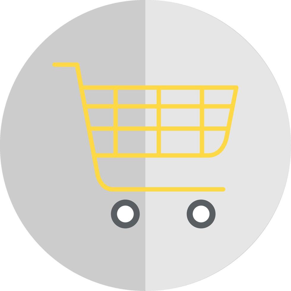 compras cesta plano escala icono vector