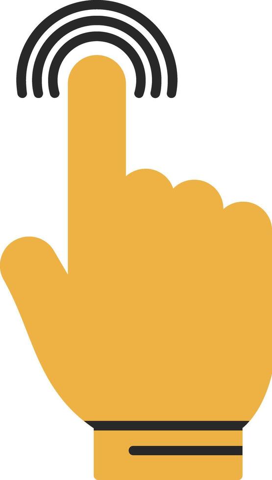 Tap Skined Filled Icon vector