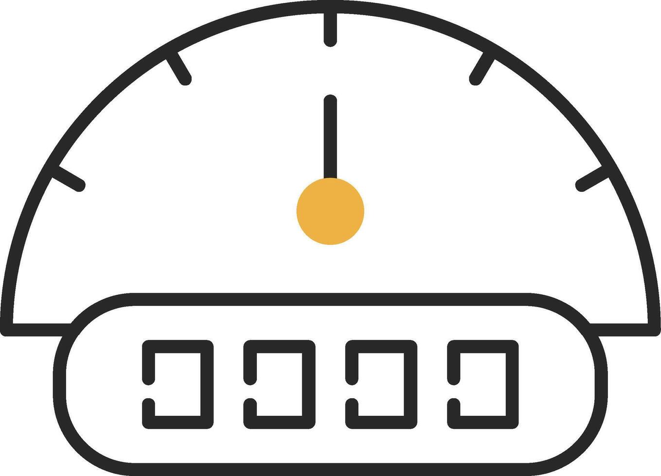 Tachometer Skined Filled Icon vector