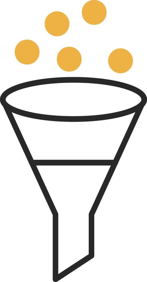 Funnel Skined Filled Icon vector