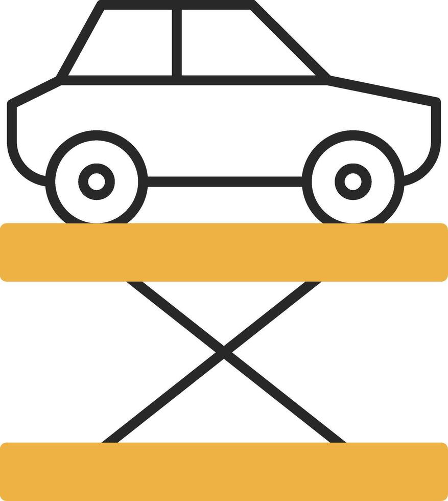 Car Lift Skined Filled Icon vector