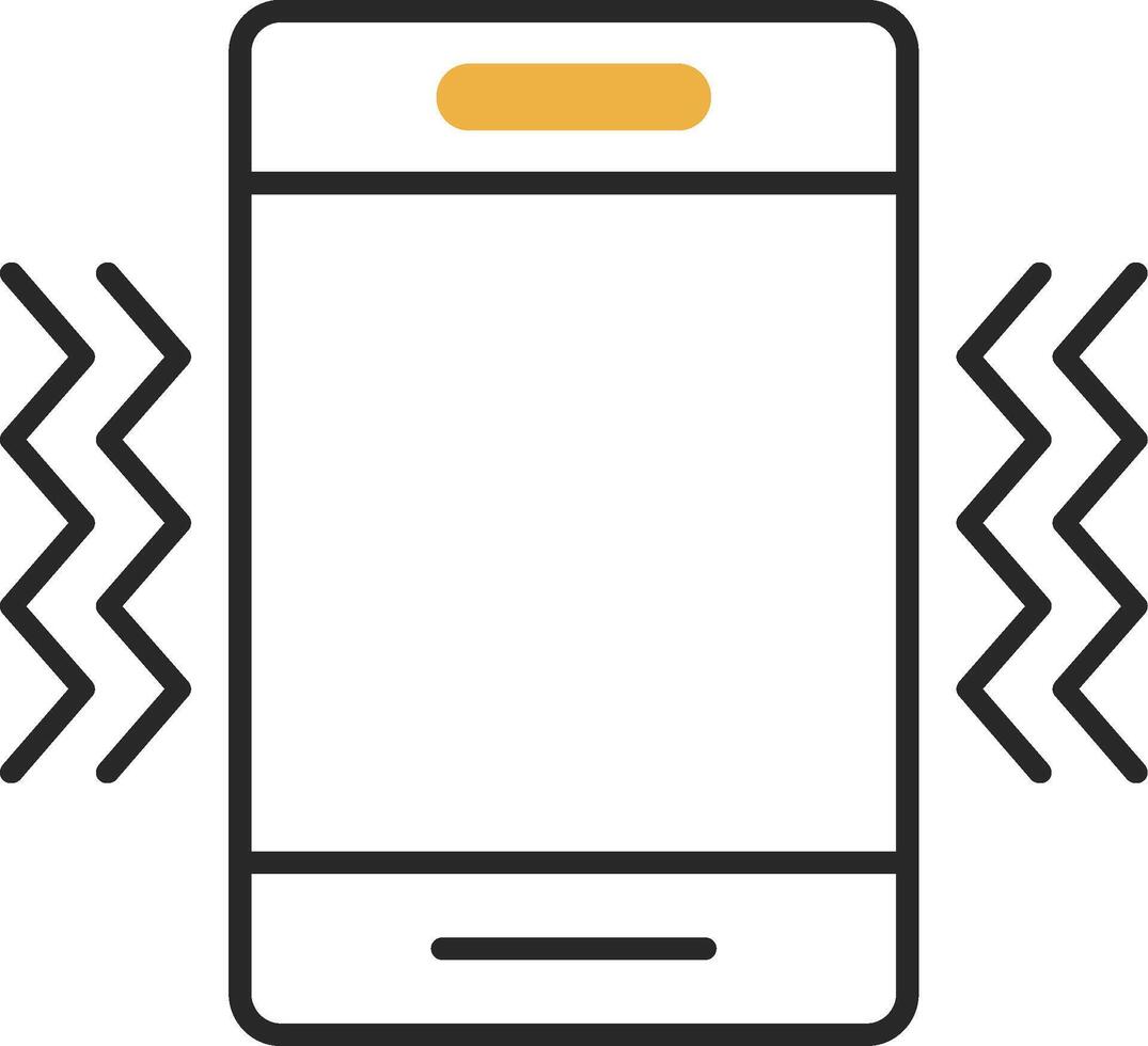 Vibration Skined Filled Icon vector