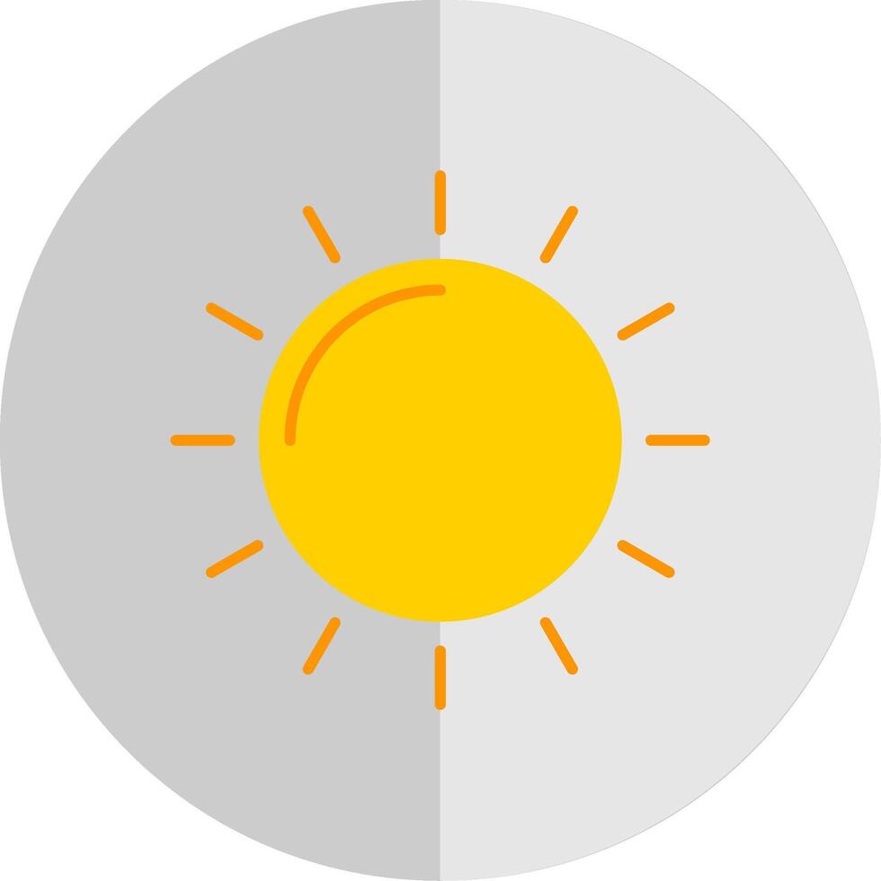 Sun Flat Scale Icon vector