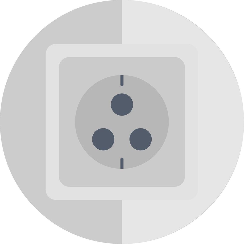 Wall Socket Flat Scale Icon vector