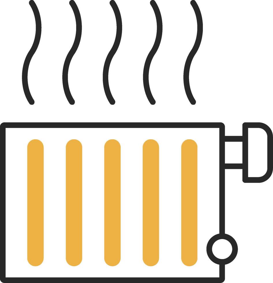 Radiator Skined Filled Icon vector