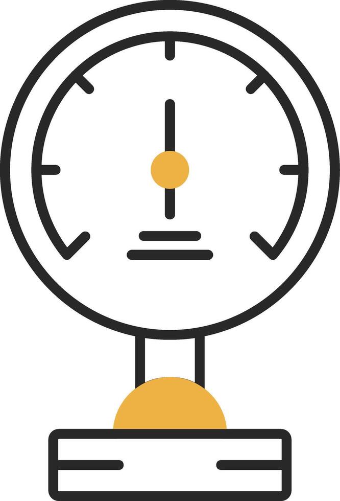 Pressure Meter Skined Filled Icon vector
