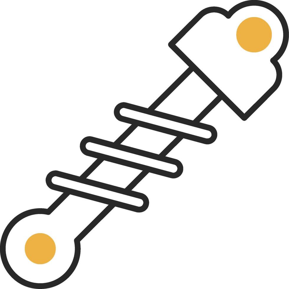 Shock Absorber Skined Filled Icon vector