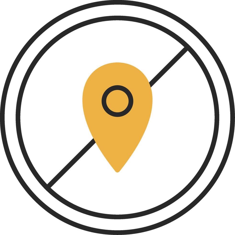 Avoid Skined Filled Icon vector