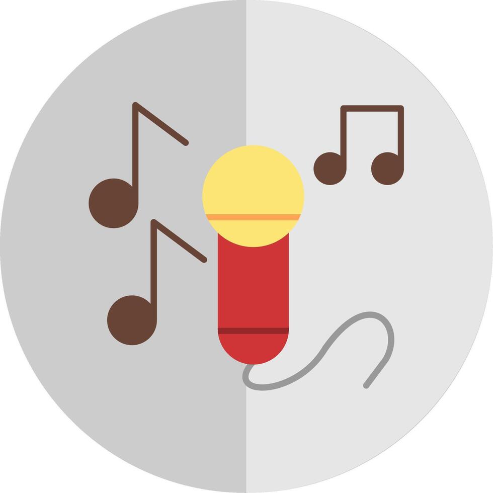 Sing Flat Scale Icon vector