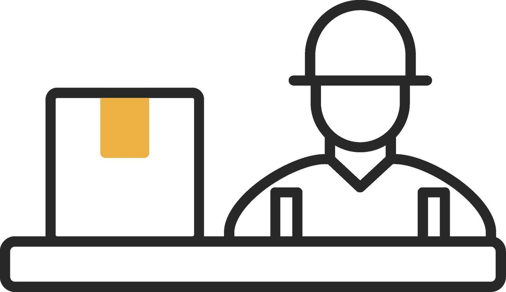 Assembling Skined Filled Icon vector