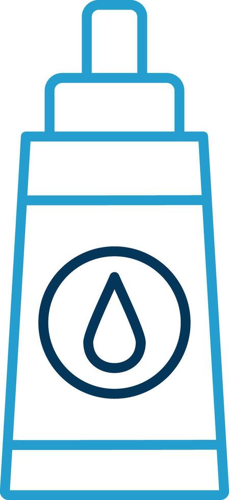 Lubricant Line Blue Two Color Icon vector