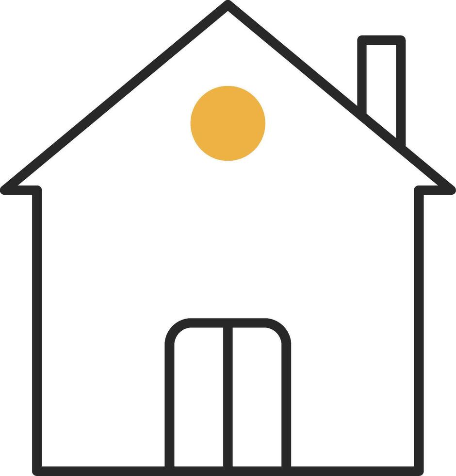 Residence Skined Filled Icon vector