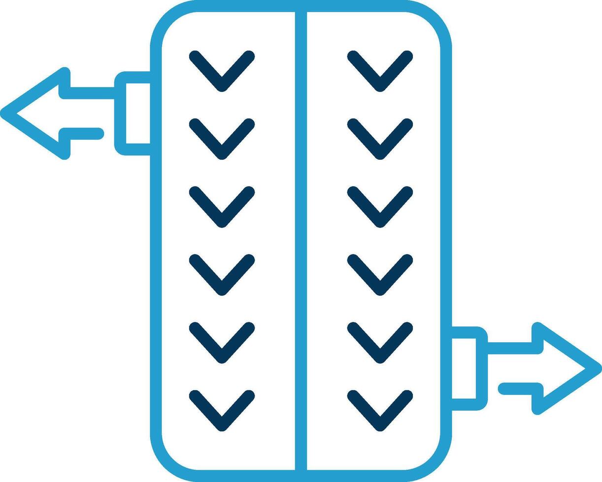 Wheel Alignment Line Blue Two Color Icon vector