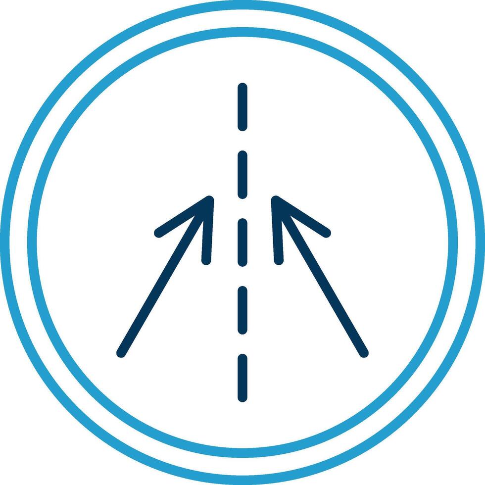 Keep In Line Line Blue Two Color Icon vector