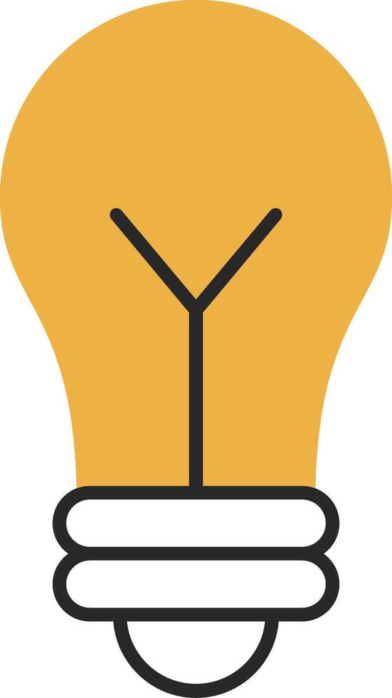 Idea Skined Filled Icon vector