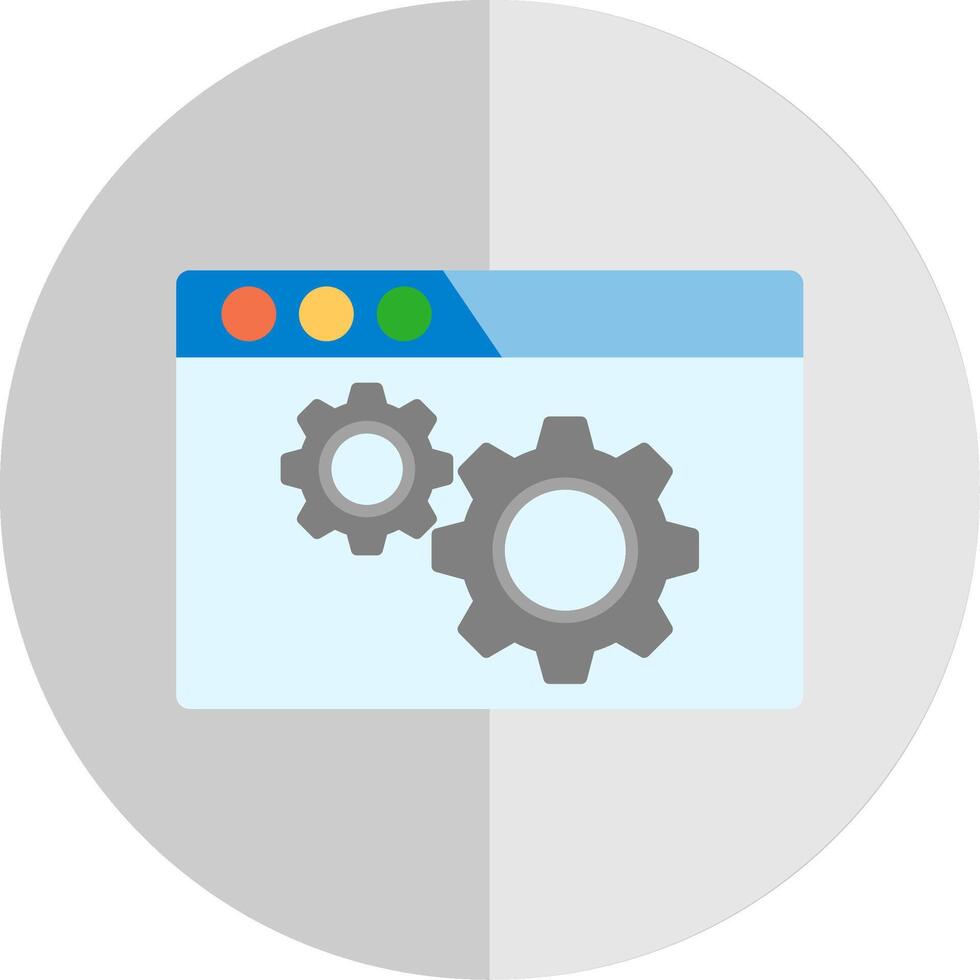 Browser Setting Flat Scale Icon vector
