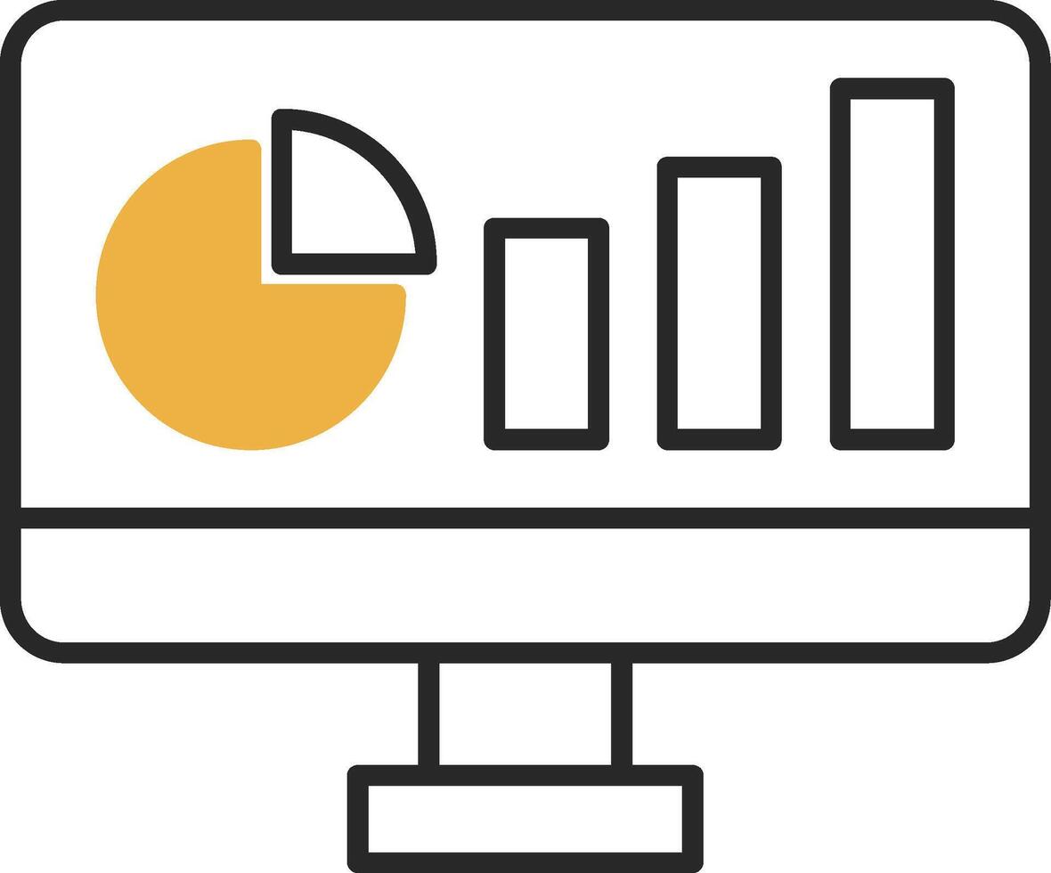 Dashboard Skined Filled Icon vector