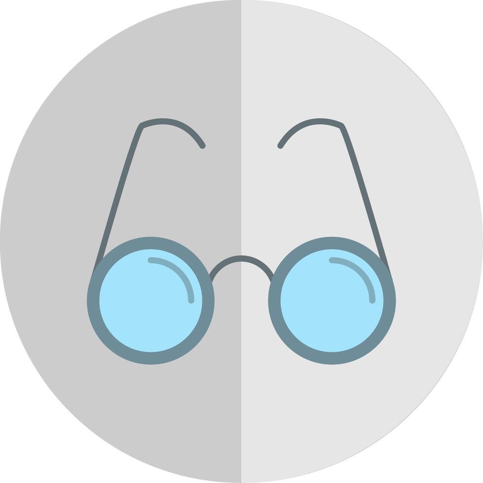 Reading Glasses Flat Scale Icon vector