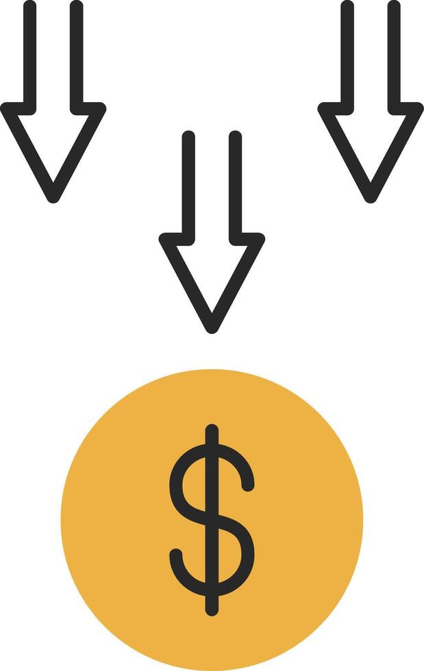 Bankruptcy Skined Filled Icon vector