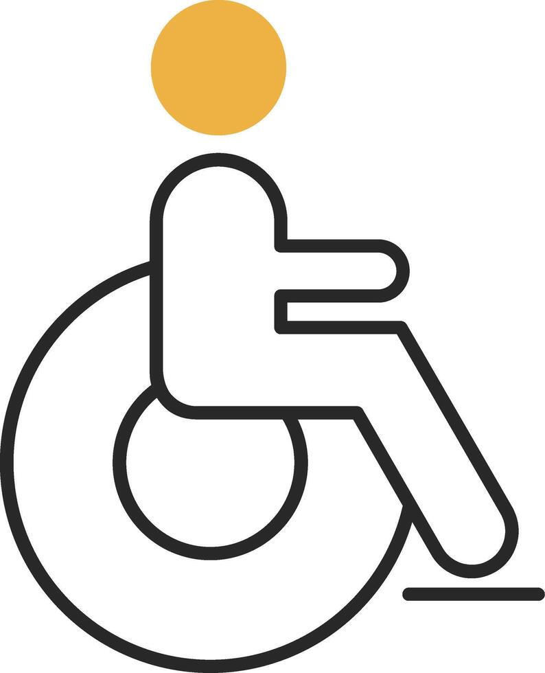 Disabled Skined Filled Icon vector